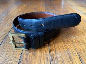 COACH #7601 Vintage Distressed Black Leather Belt Womens sz 34